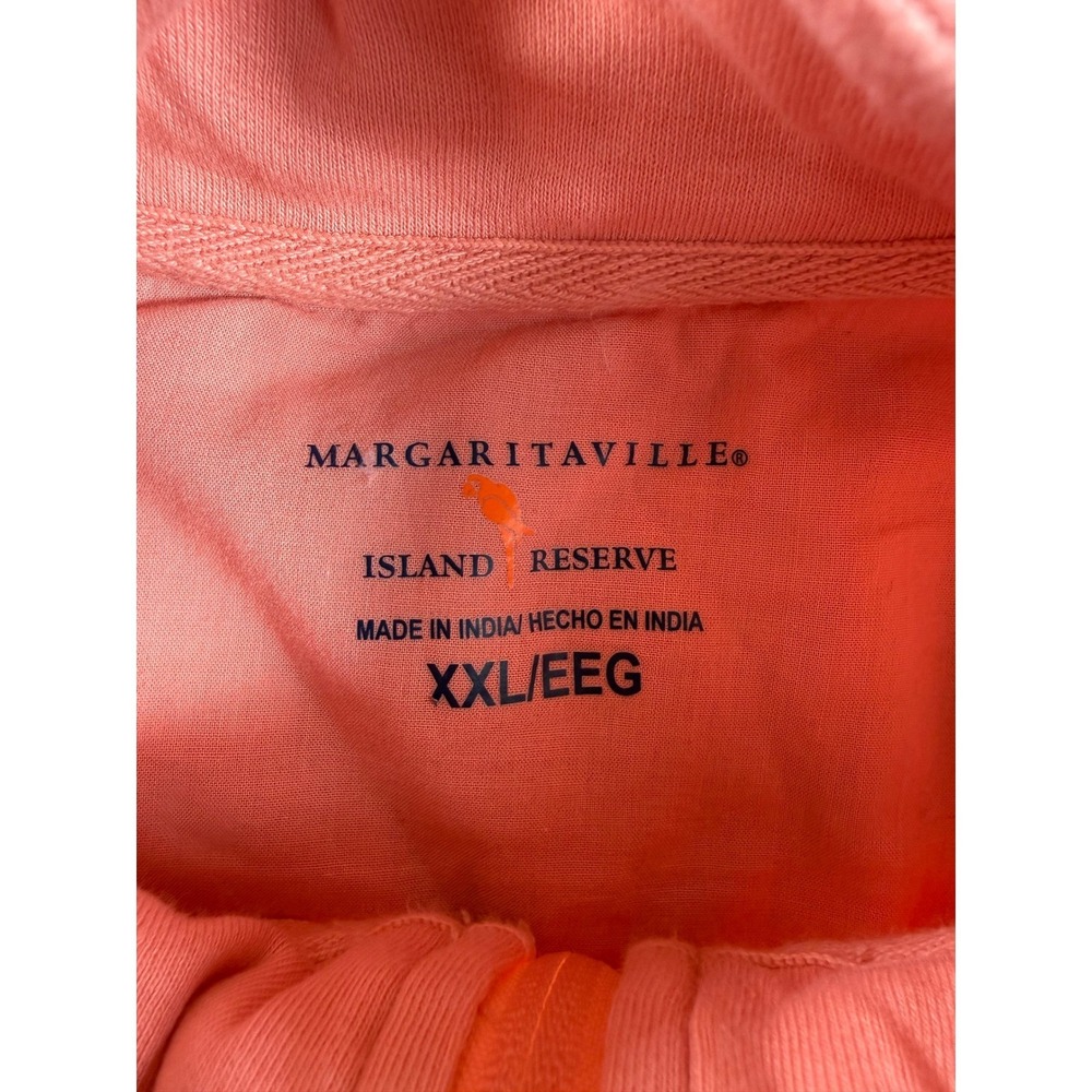 Margaritaville Island Reserve Mens Coral Quarter Zip Pullover‎ Sweatshirt XXL - Picture 2 of 10